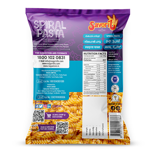 Savorit Durum Wheat Pasta 500g (Spiral)